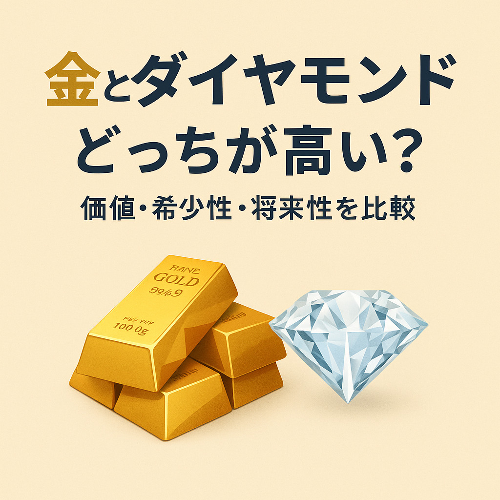 金とダイヤモンド どっちが高い？過去・現在・未来の価格動向